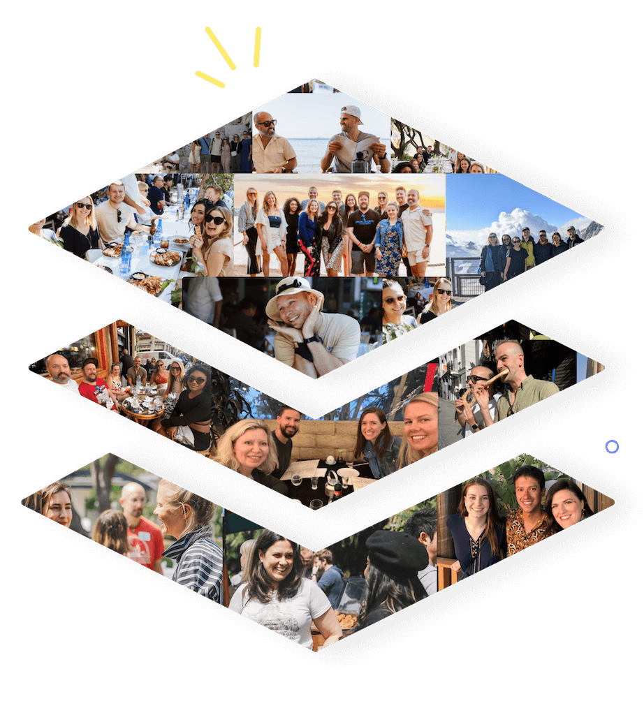 Buffer logo with Buffer team inside