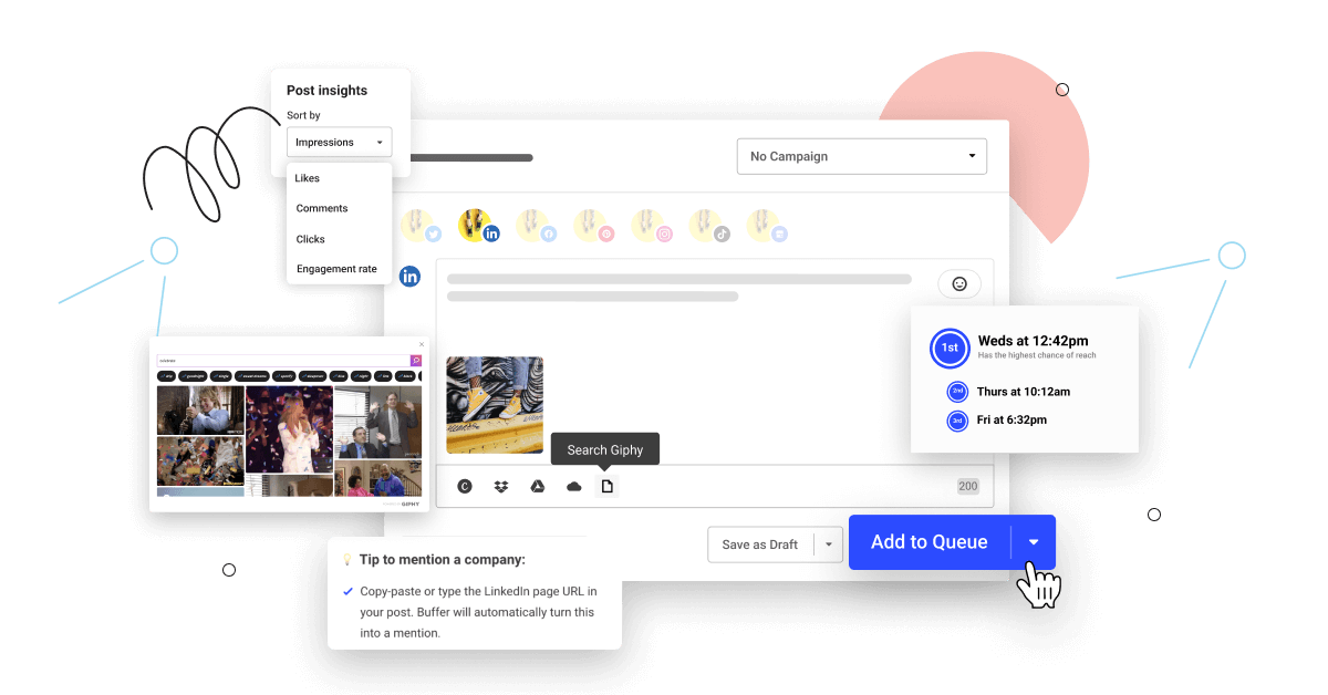 Grow on Linkedin with Buffer